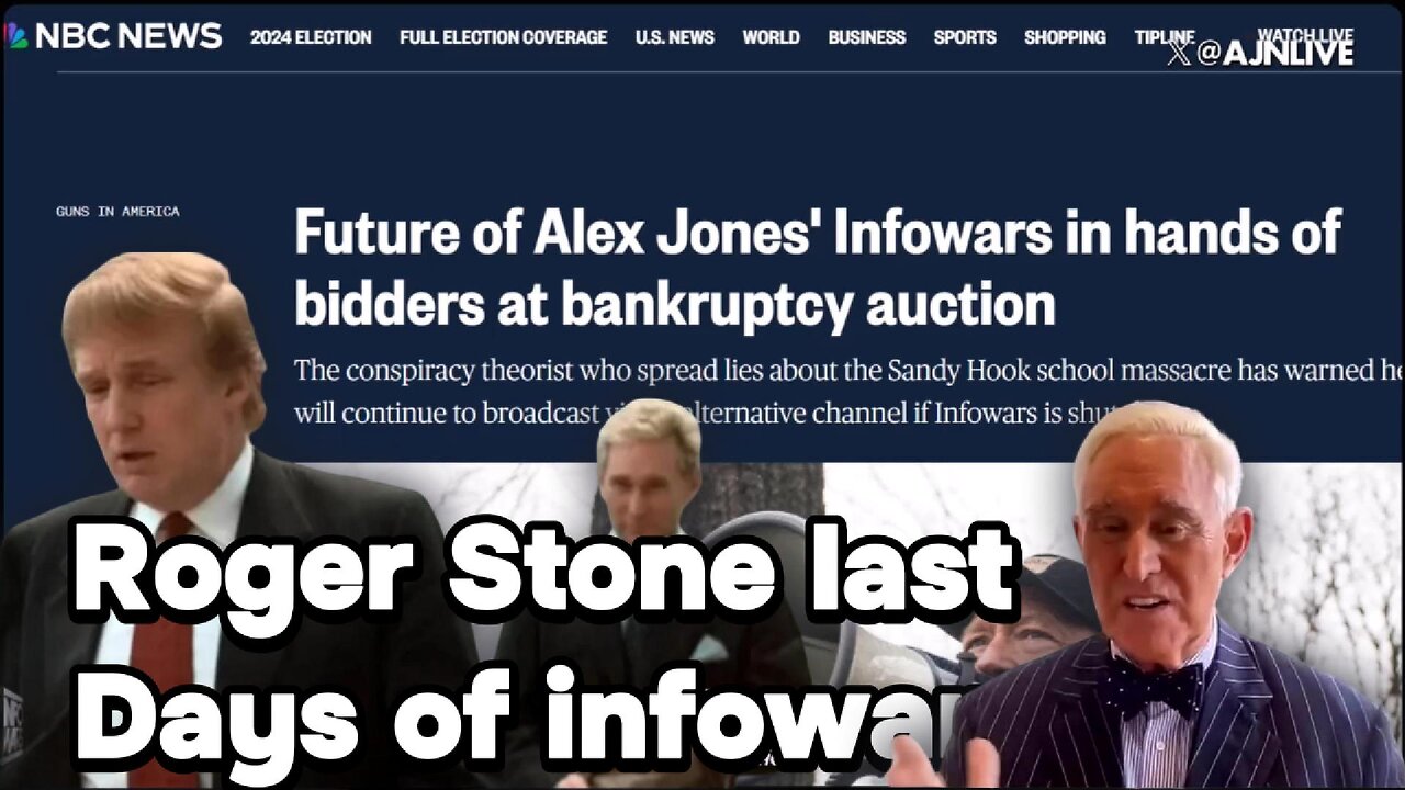 Alex Jones, Roger Stone Trump Cabinette & Aution Day for Infowars.