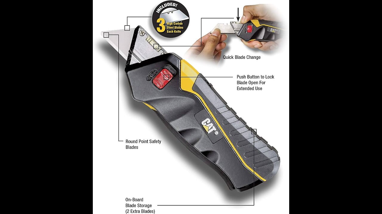 Cat Safety Utility Knife Box Cutter