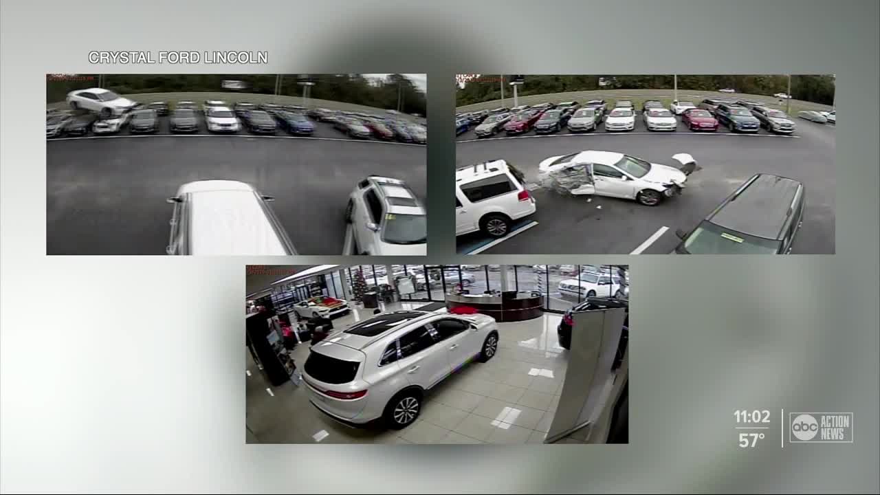 Driver hits embankment, flies through dealership parking lot after medical episode in Citrus County