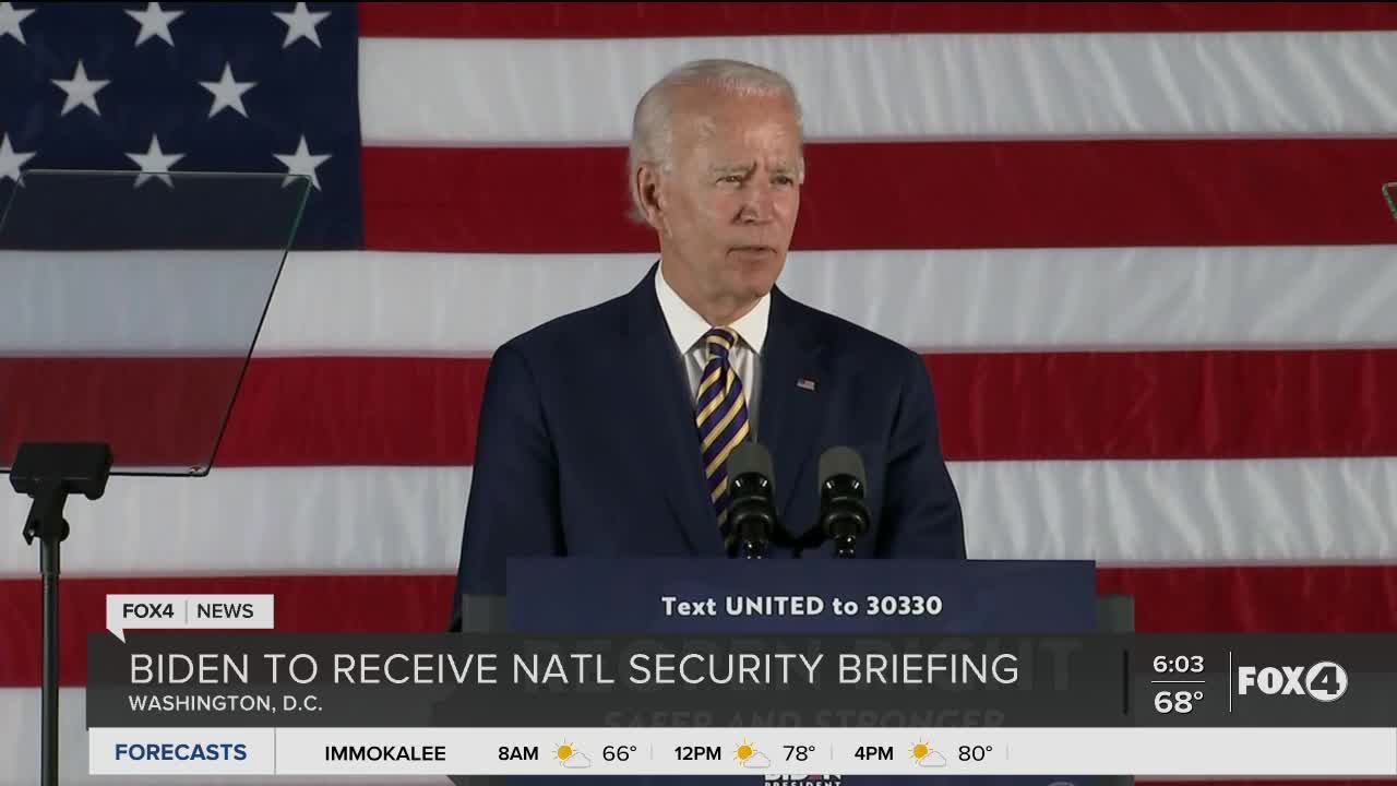 President Elect will get a national security briefing