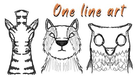 DESENHANDO ANIMAIS COM UM TRAÇO | ONE LINE ART CHALLENGE