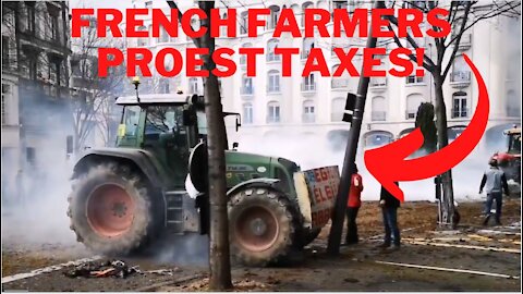 French Farmers Dump Manure On City Hall Protesting New Taxes!