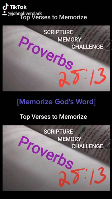 Top Verses To Memorize, Proverbs 28:13