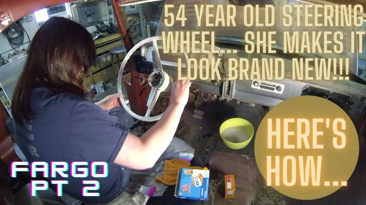 Cleaning a 54 year old Steering Wheel. Here is how you do it!