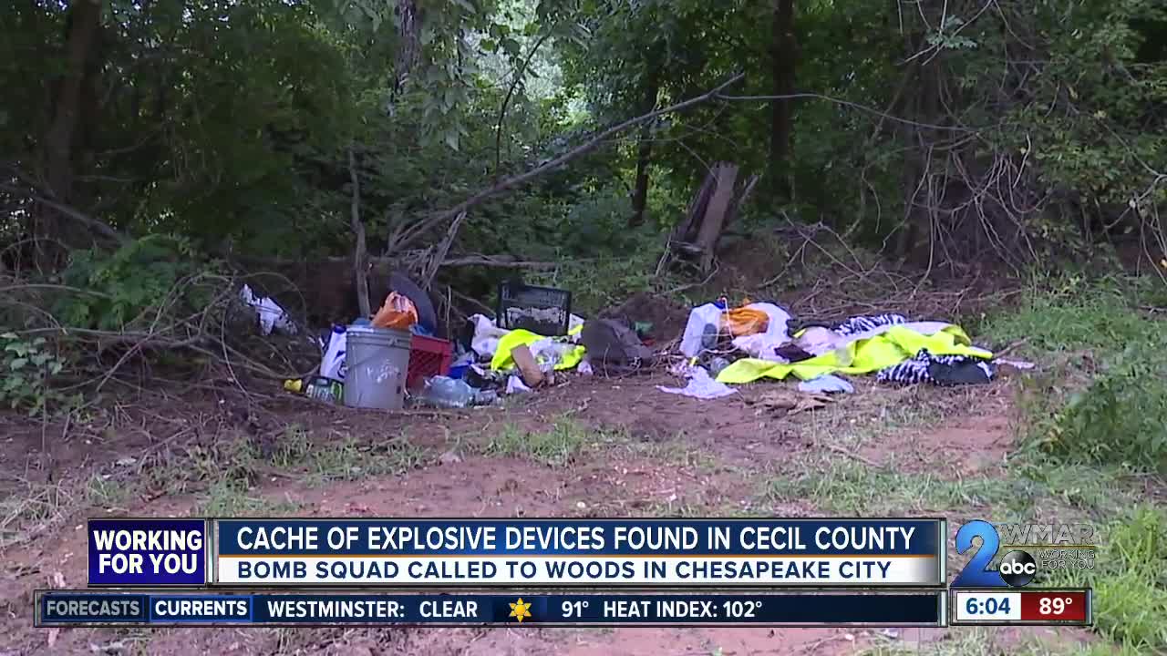 Cache of explosive devices found in Cecil County