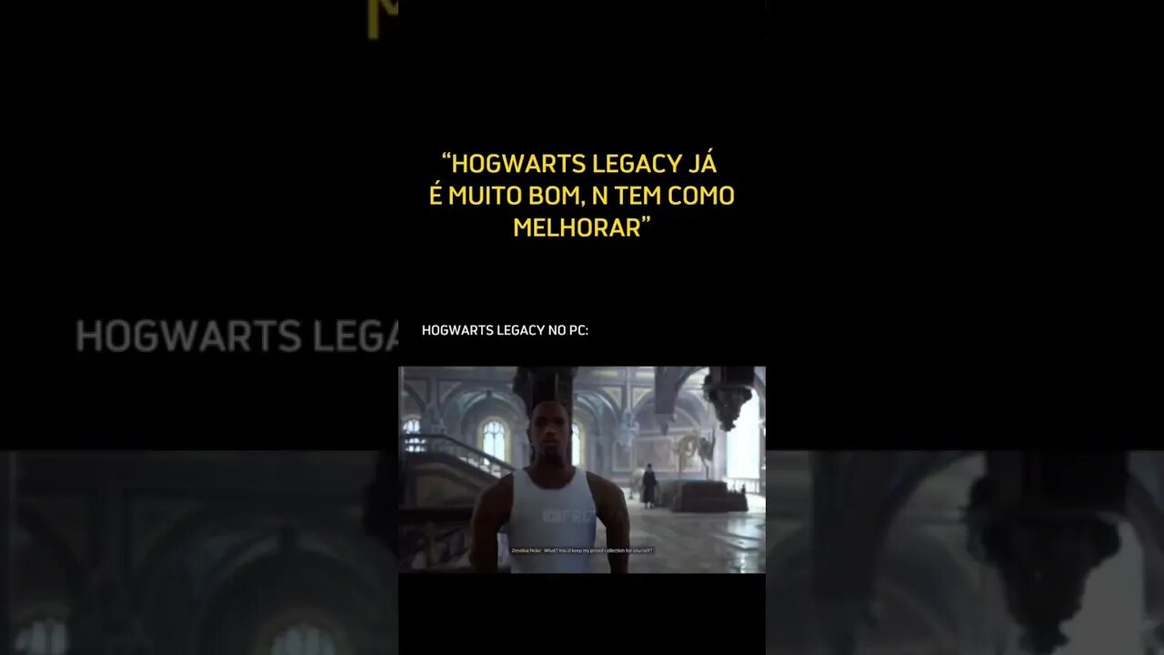 Fizeram um mod do Cj do GTA SA no Hogwarts Legacy 😂