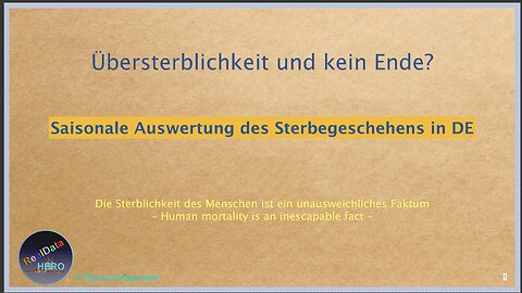 " ÜBERSTERBLICHKEIT UND KEIN ENDE !!! " - Raimund Hagemann