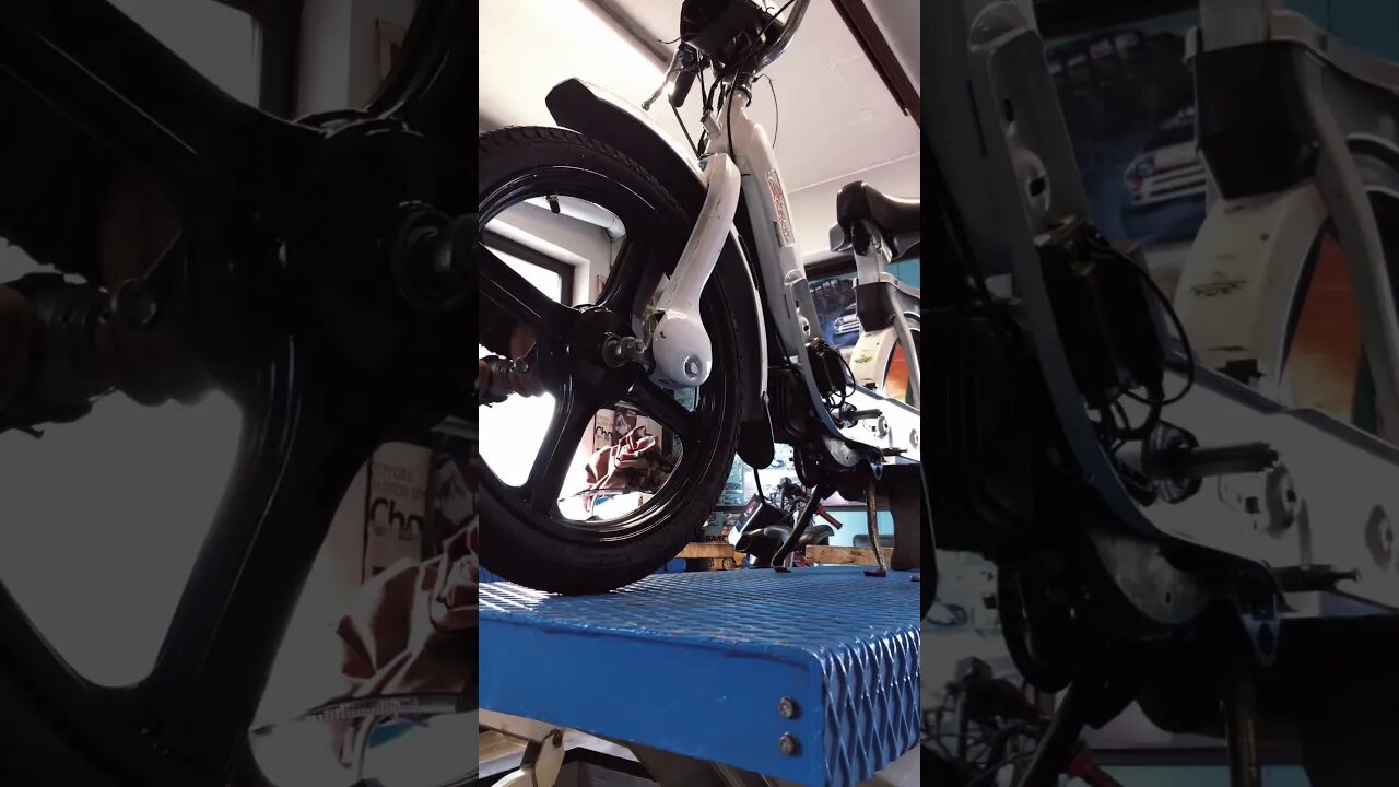 Piaggio ciao new tyres #mechanic #homegarage #viral