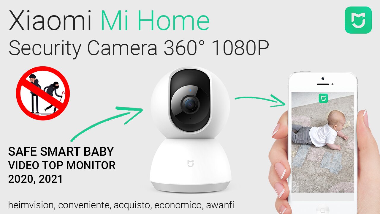 Xiaomi Mi Home Security Camera 360° 1080P, HD Home Security IP Camera Wireless