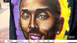 Tampa artist Cam Parker creates jean jacket tribute to Kobe Bryant