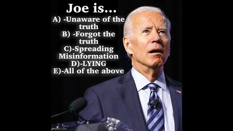 Joe Biden Spreading MISINFORMATION