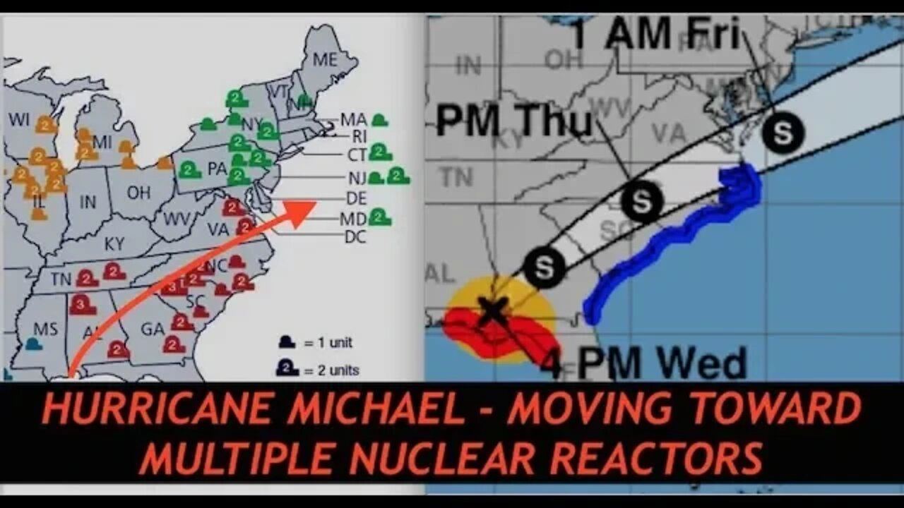 Hurricane Michael On Path of Several Nuclear Reactors, Latest Maps, Charts, Live Data, Flooding