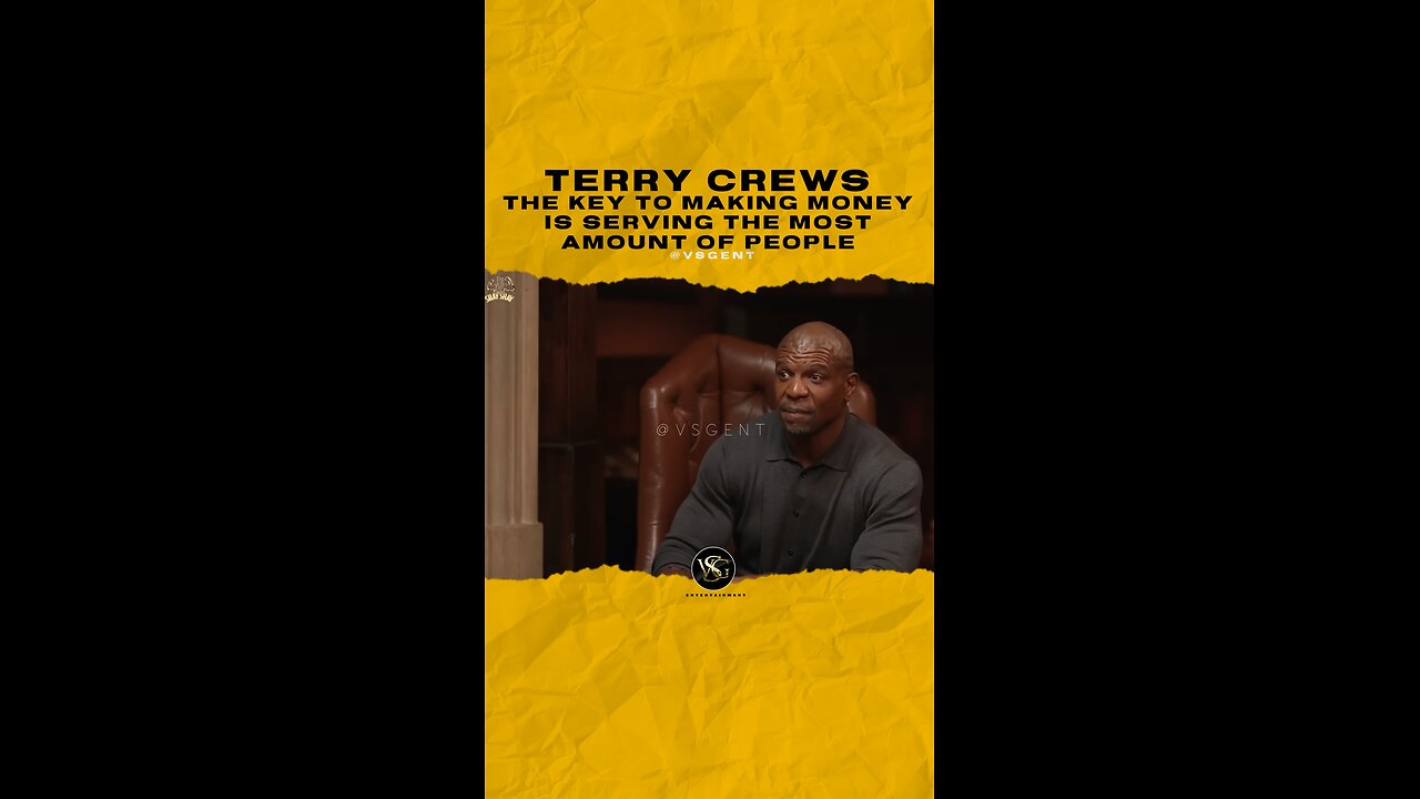 @terrycrews The key to making money is serving the most amount of people