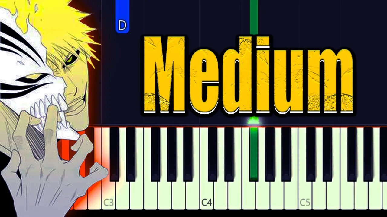 Bleach OP 11 Anima Rossa - Medium Piano Tutorial + Music Sheets