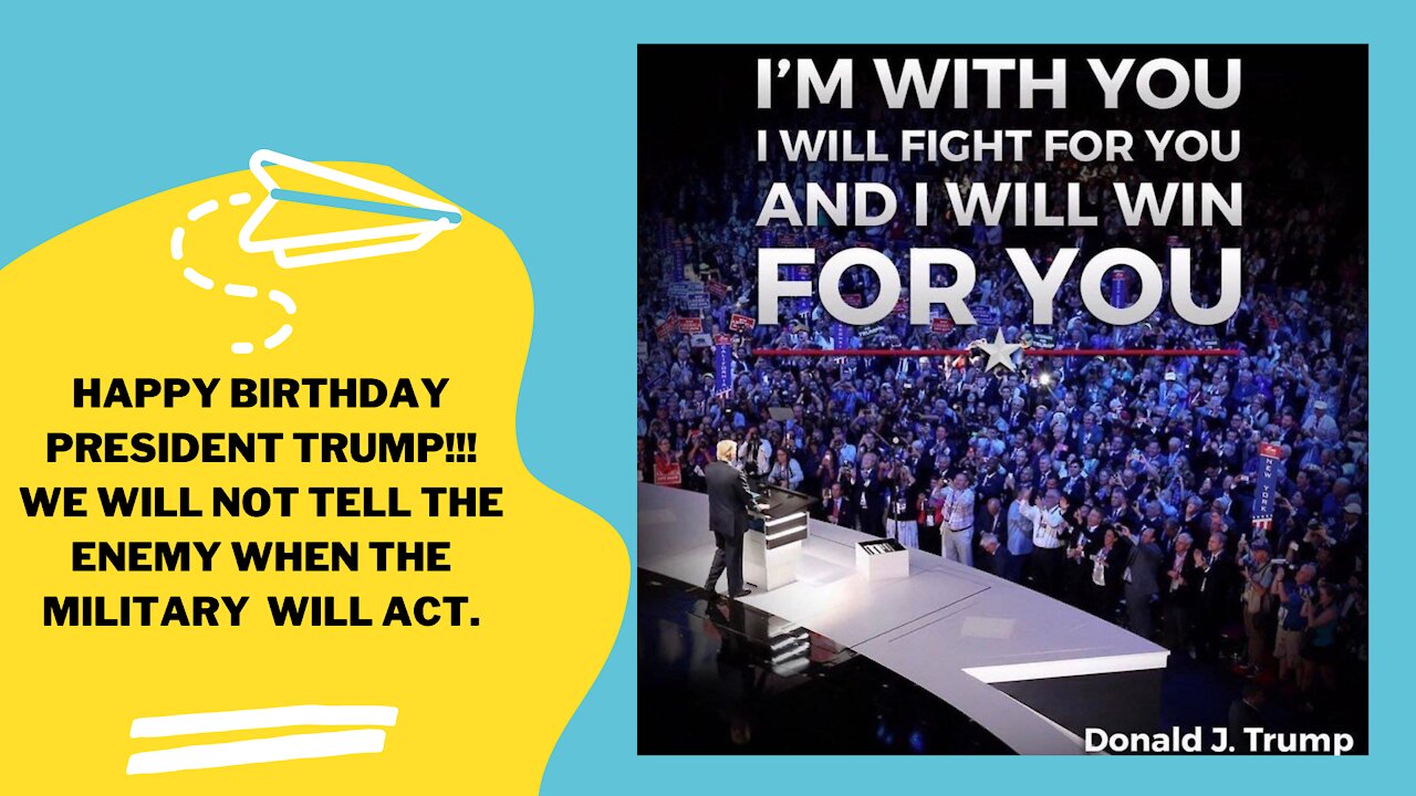 HAPPY BIRTHDAY PRESIDENT TRUMP & THANK YOU FOR GIVING THE VOICE TO INNOCENT PEOPLE! INNOCENT