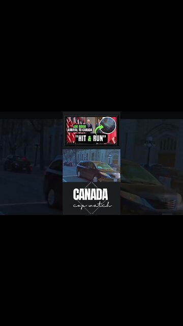 🍁🚔🎥 Just a Hit & Run As Joe Biden Arrives In Canada. Nothing To See Here