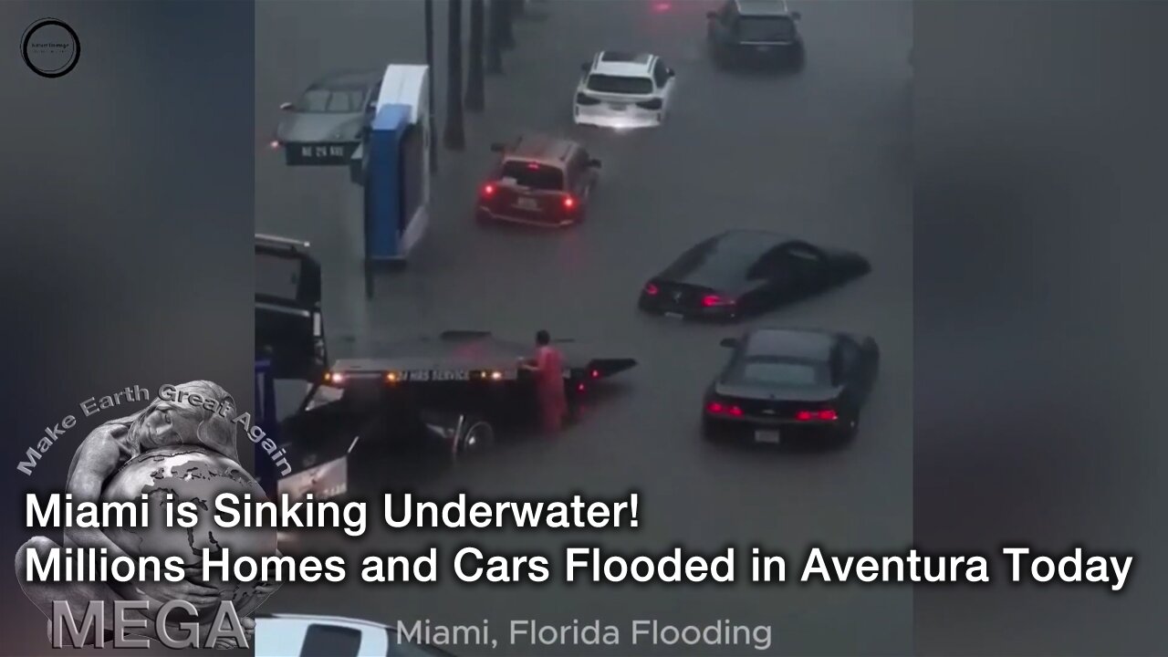 Miami is Sinking Underwater! Millions Homes and Cars Flooded in Aventura Today