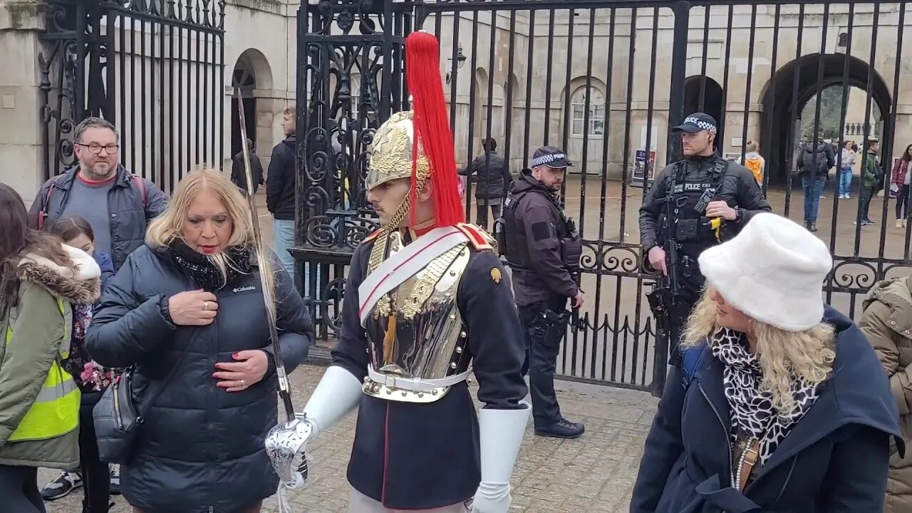 The guard puts his foot down your Too Close #horseguardsparade