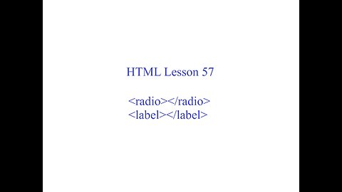 HTML Lesson 57