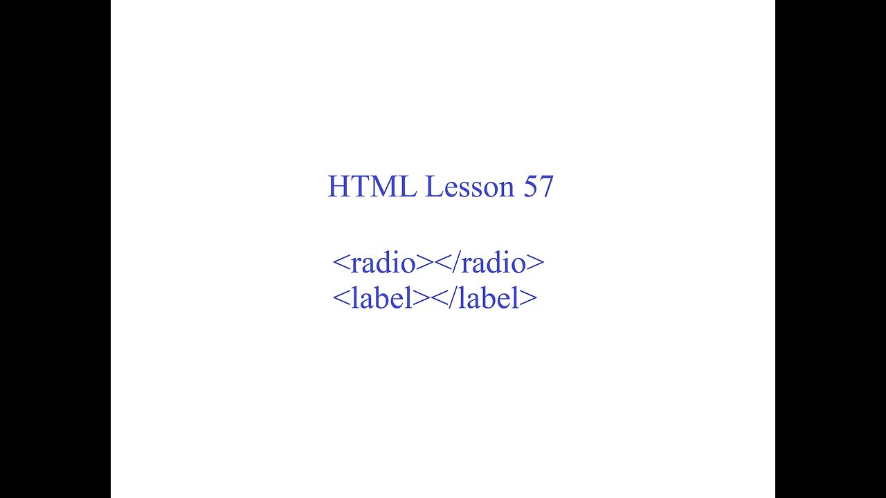 HTML Lesson 57