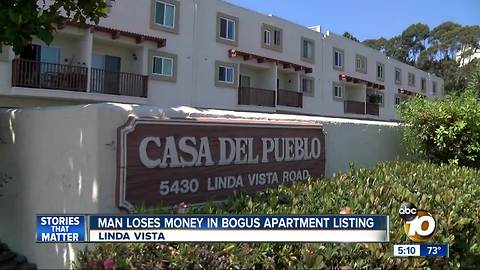 Man loses money in bogus apartment listing