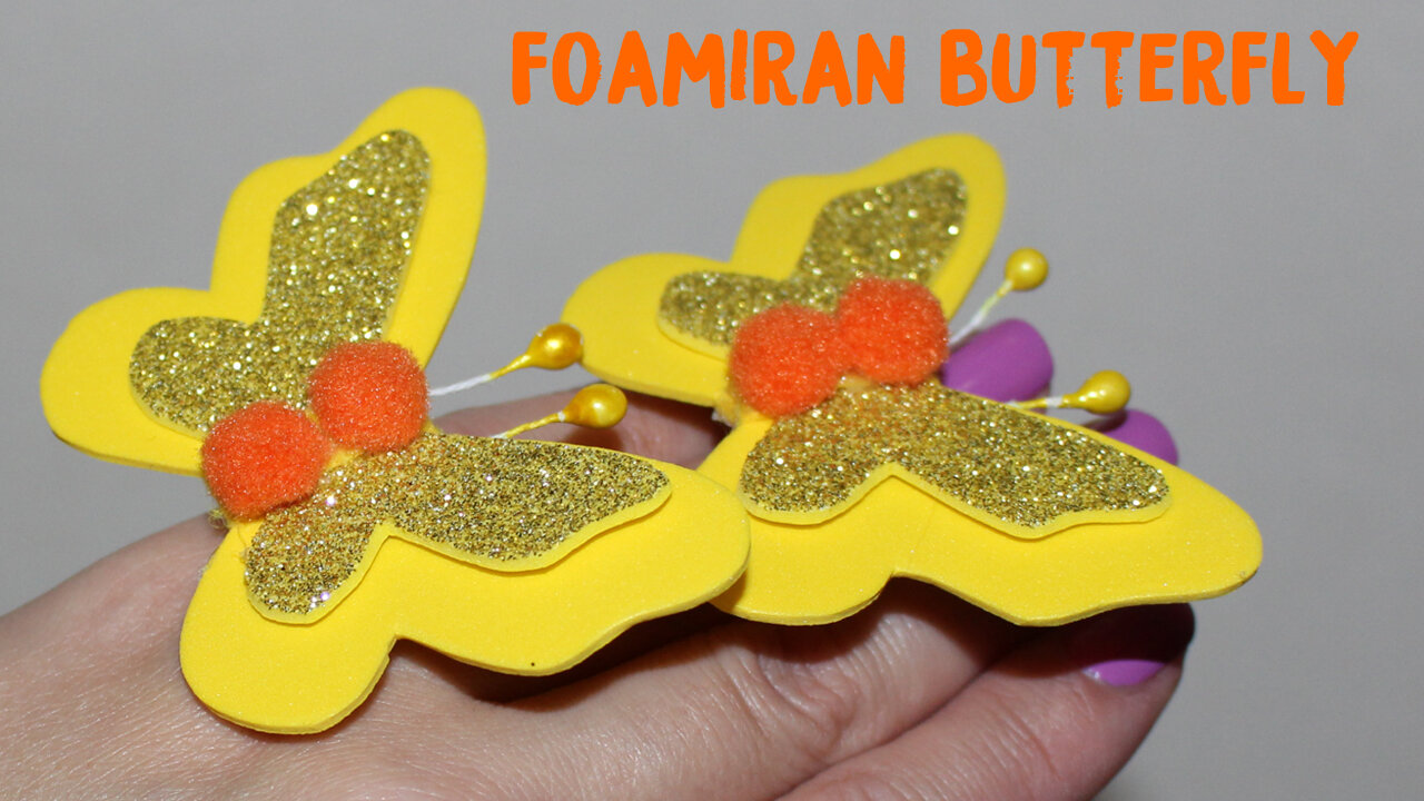 Foamiran Butterfly || Foam Butterfly Elastic for Hair ☑