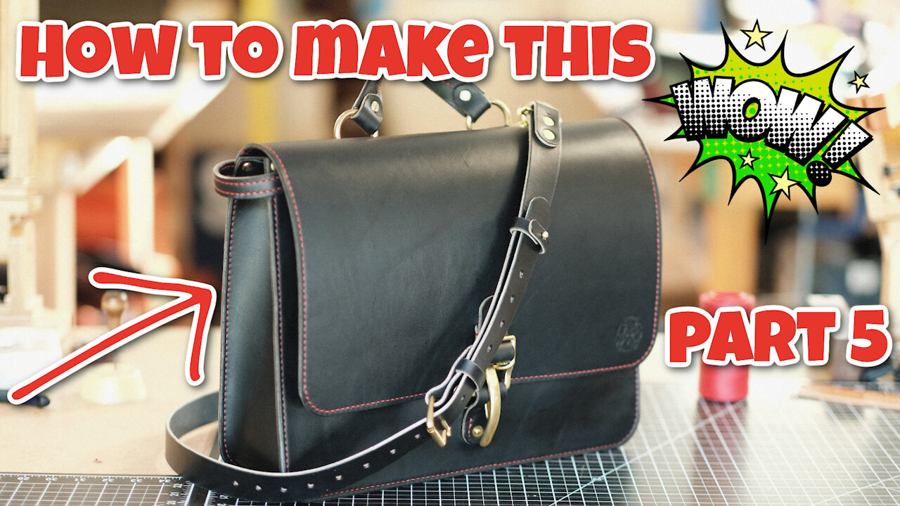 How To Make a Leather Satchel Bag - Part 5 of 6 - Pattern Download