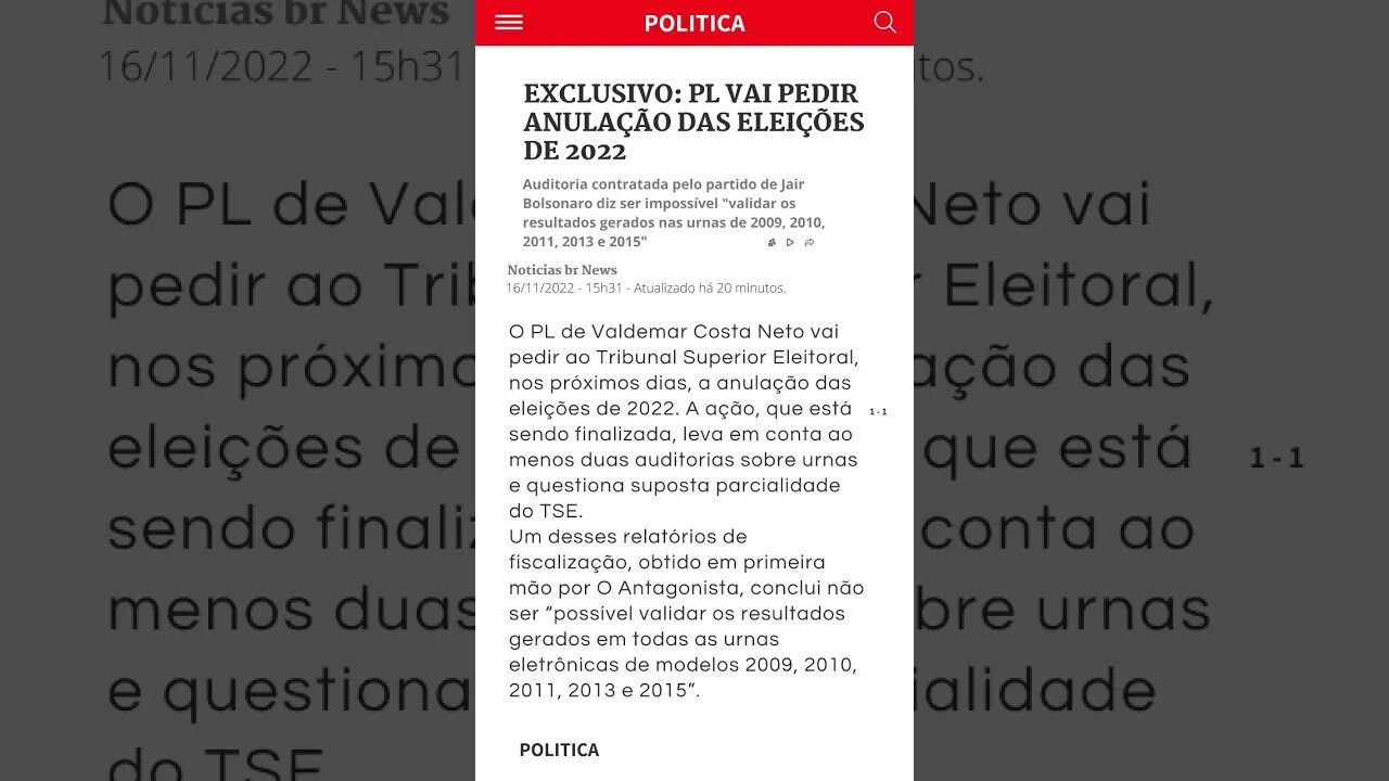 PL vai pedir anulação das eleições de 2022