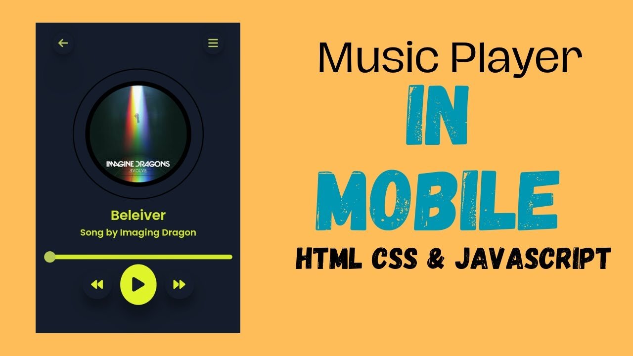 How to make music player website [USING Mobile] #mobile #coding