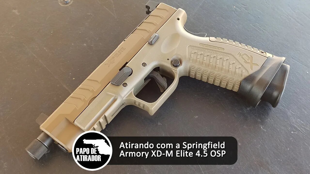 Atirando com a Springfield Armory XD-M Elite 4.5 OSP Desert 9 mm