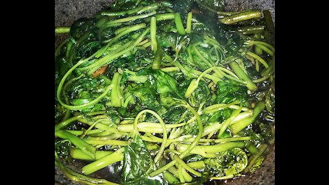 ADOBONG KANGKONG (WATER SPINACH)