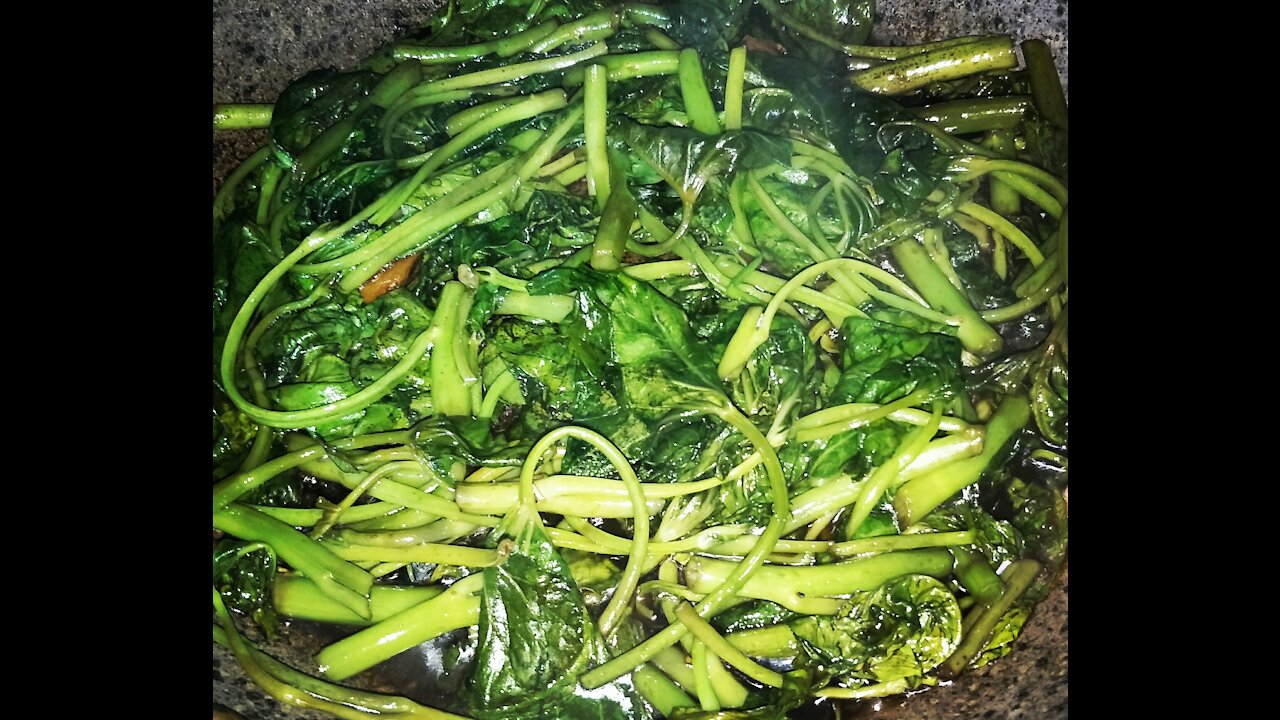 ADOBONG KANGKONG (WATER SPINACH)