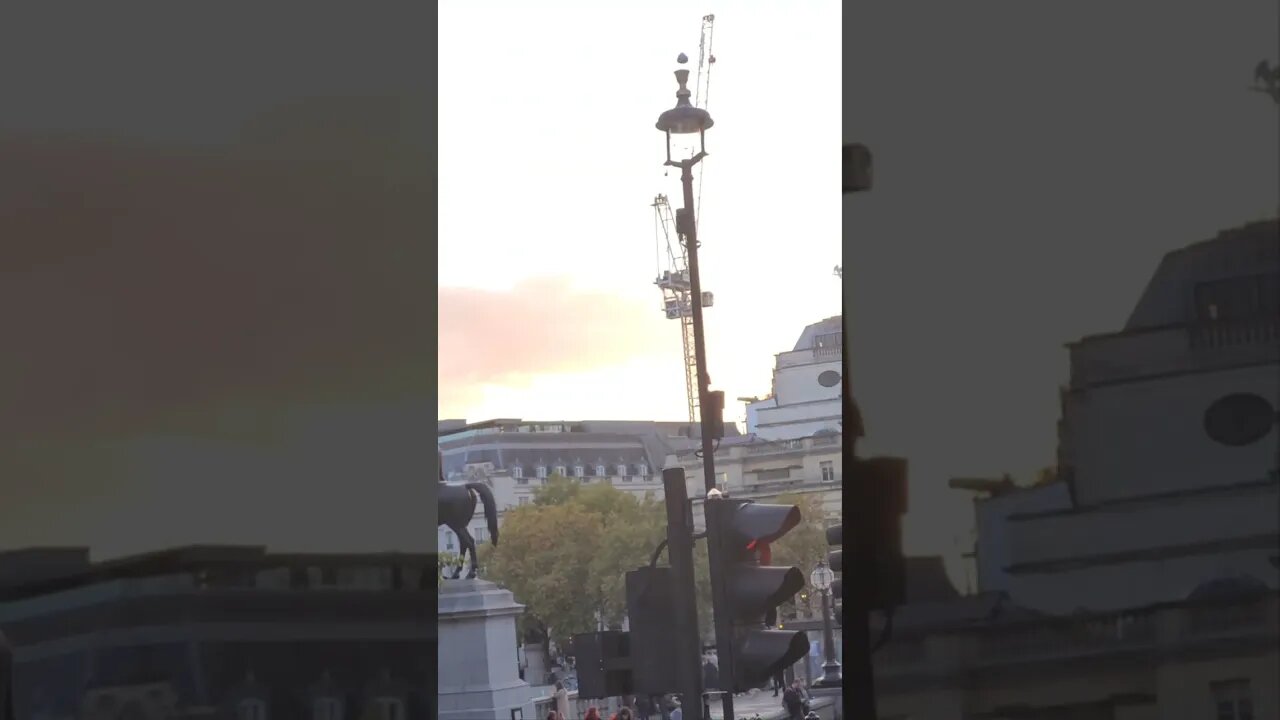 Th sky over trafalgar Square #london