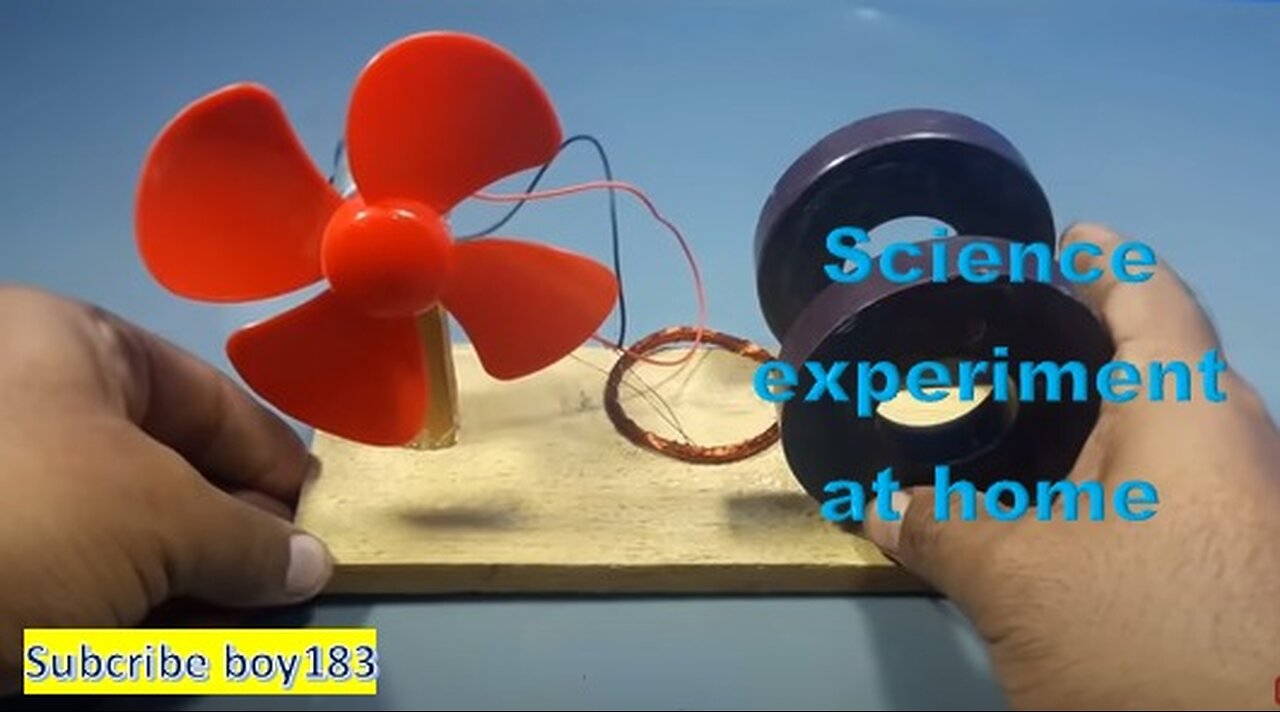 energy generator device with magnet & dc motor | science experiment at home