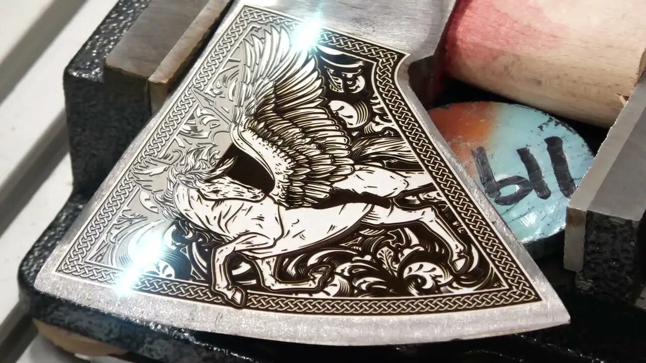 Realtime Valkyrie Home Depot Fire Hatchet Laser Engraving