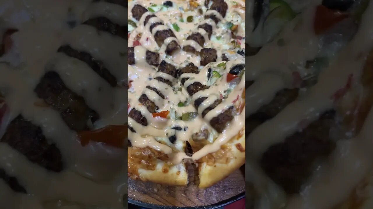 Chessy Brhari Kabab Pizza #pizza