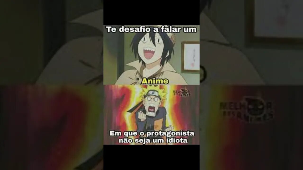 Te desafio a falar um anime em que o protagonista não seja um idiota #shorts #anime #meme