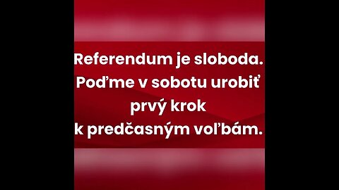 REFERENDUM JE ZA SLOVENSKO 🇸🇰