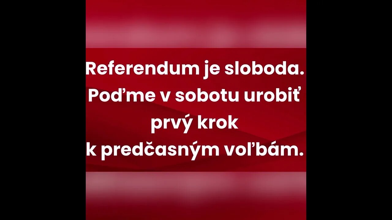 REFERENDUM JE ZA SLOVENSKO πΈπ°