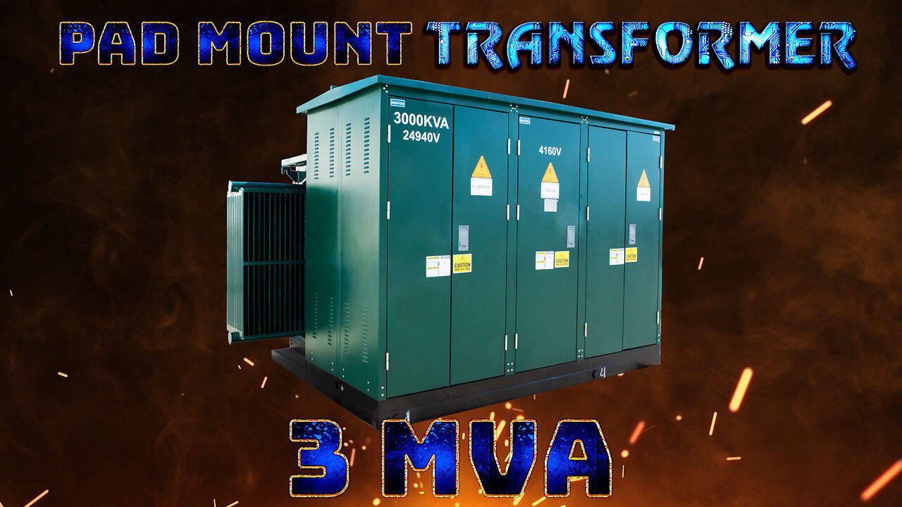 3 MVA Pad Mount Transformer - 24940V & 12470V Delta Primary, 4160Y/2400 Grounded Wye Secondary