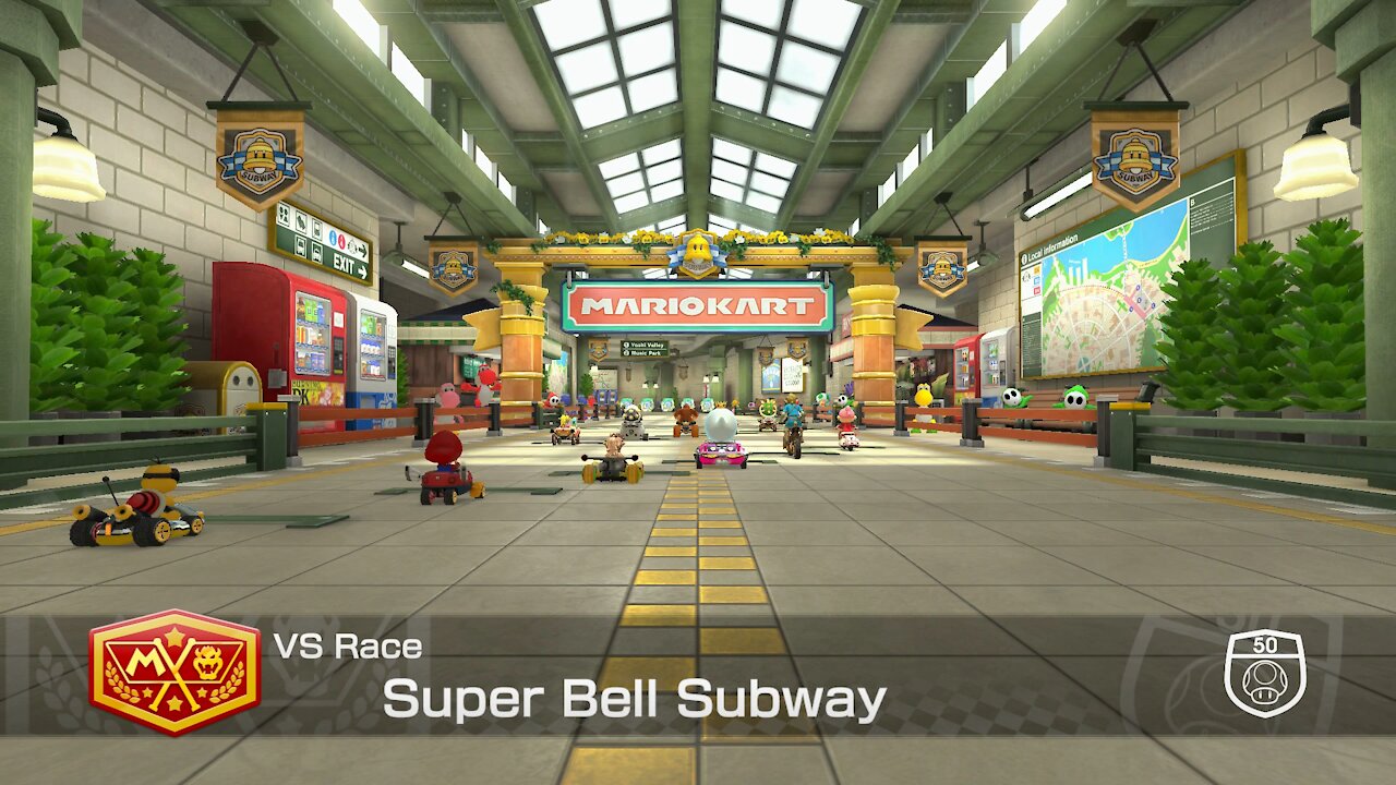 Mario Kart 8 Deluxe - 50cc (Hard CPU) - Super Bell Subway