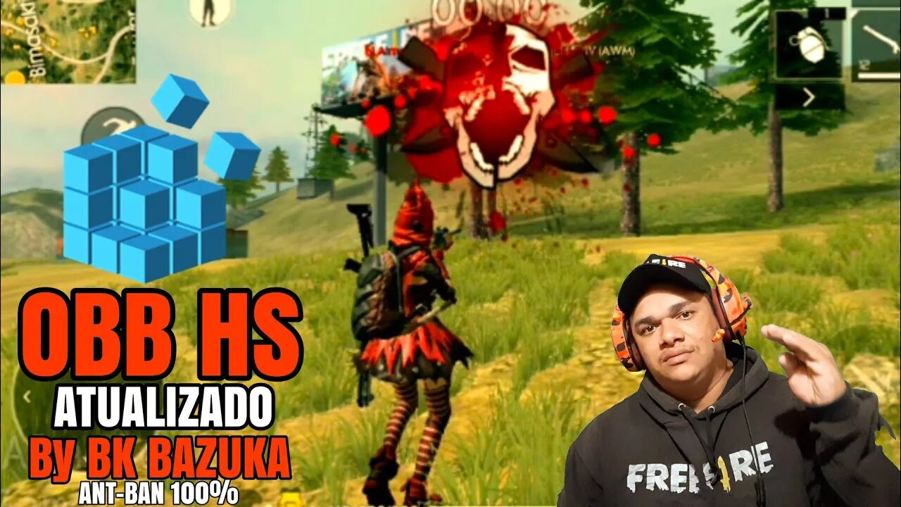 HS NA OBB AIMBOT 100% GRATIS ATUALIZADA | NOVA OBB COM HS ANTI BAN | COMO INSTALAR OBB COM AIMBOT FF