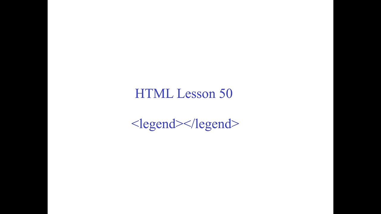 HTML Lesson 50