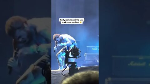 Post Malone Wears Bra Thats Thrown On Stage (via: himynameisanxious) #music #fyp #postmalone #bra