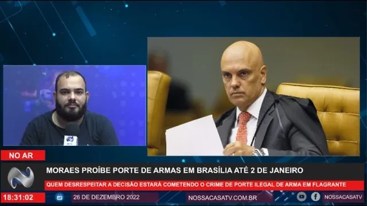 Moraes proíbe porte de armas em Brasília até 2 de janeiro