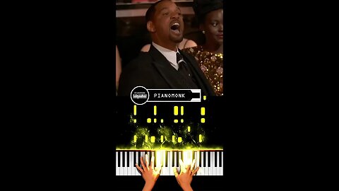 Angry Will Smith shouting at the Oscars on Piano