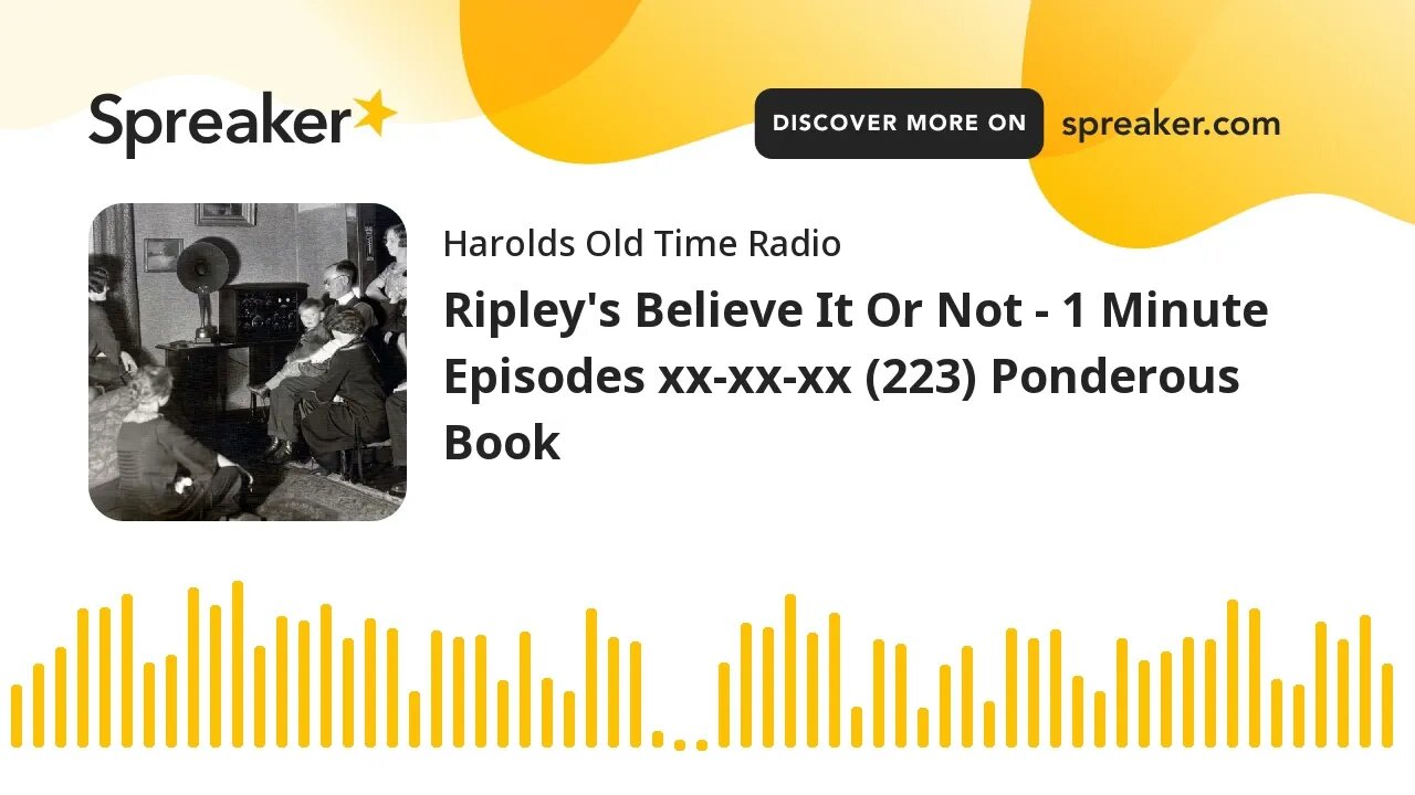 Ripley's Believe It Or Not - 1 Minute Episodes xx-xx-xx (223) Ponderous Book