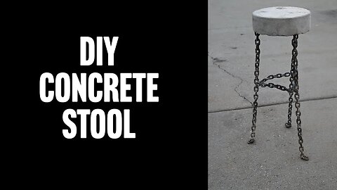 One Bag of Concrete Project: Concrete Chain Bar Stool