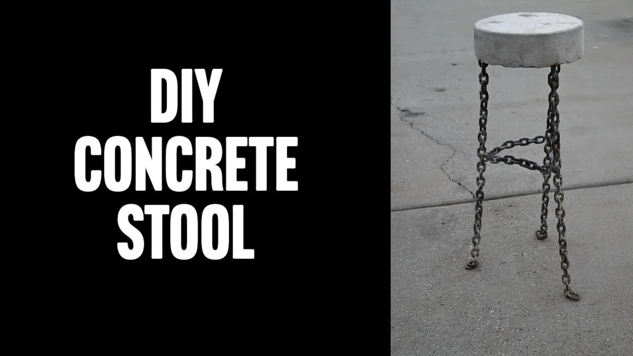 One Bag of Concrete Project: Concrete Chain Bar Stool