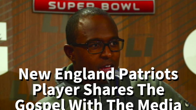 New England Patriots Player Shares The Gospel With The Media